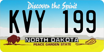 ND license plate KVY199