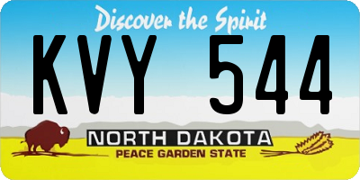 ND license plate KVY544