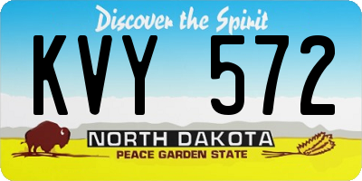 ND license plate KVY572