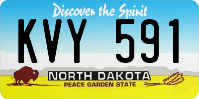 ND license plate KVY591