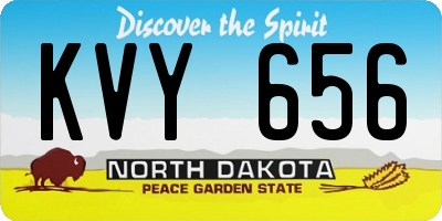 ND license plate KVY656