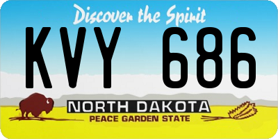 ND license plate KVY686