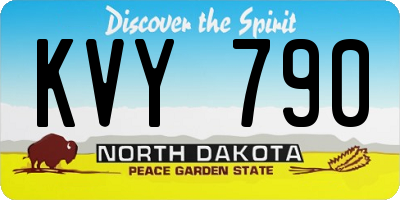 ND license plate KVY790