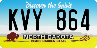 ND license plate KVY864