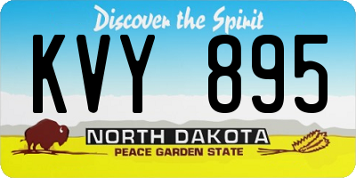 ND license plate KVY895