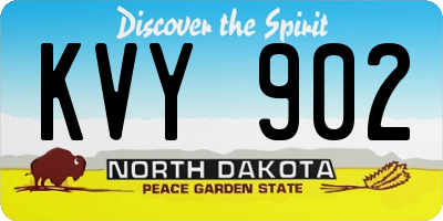 ND license plate KVY902