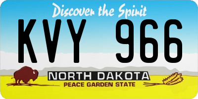 ND license plate KVY966