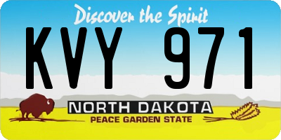 ND license plate KVY971