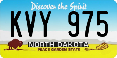ND license plate KVY975
