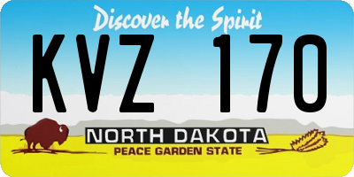 ND license plate KVZ170