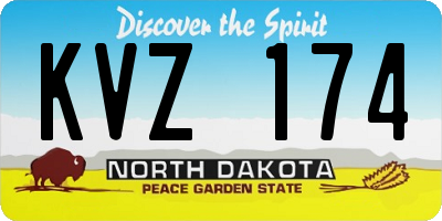 ND license plate KVZ174