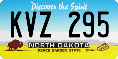 ND license plate KVZ295