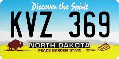 ND license plate KVZ369