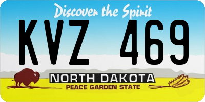 ND license plate KVZ469