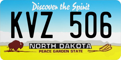 ND license plate KVZ506