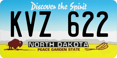 ND license plate KVZ622