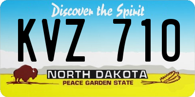 ND license plate KVZ710