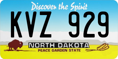 ND license plate KVZ929