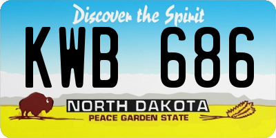 ND license plate KWB686