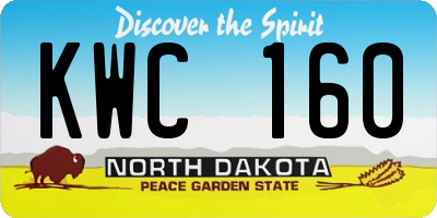 ND license plate KWC160