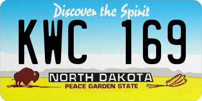 ND license plate KWC169