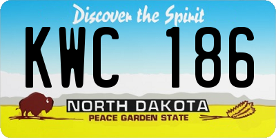ND license plate KWC186