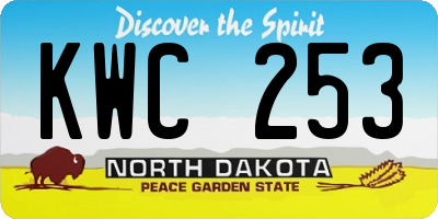 ND license plate KWC253