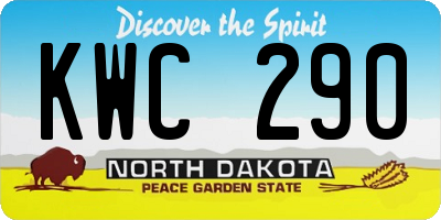 ND license plate KWC290