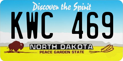 ND license plate KWC469