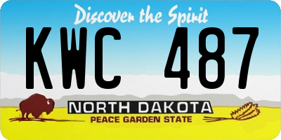 ND license plate KWC487
