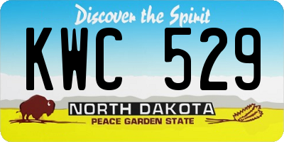 ND license plate KWC529