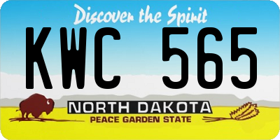 ND license plate KWC565