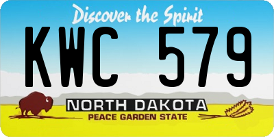 ND license plate KWC579