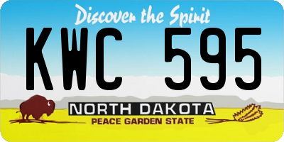 ND license plate KWC595