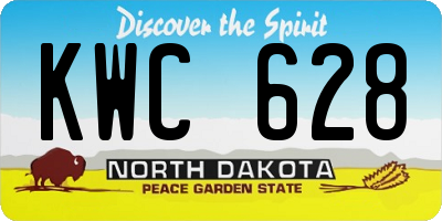 ND license plate KWC628
