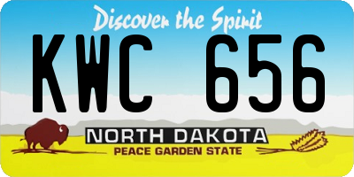 ND license plate KWC656