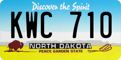 ND license plate KWC710