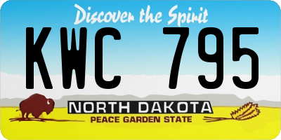 ND license plate KWC795