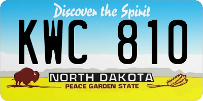 ND license plate KWC810