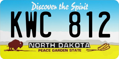 ND license plate KWC812