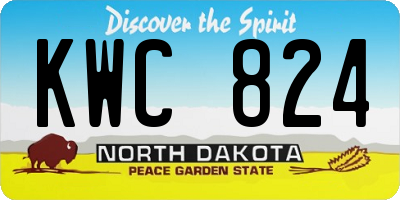 ND license plate KWC824