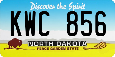 ND license plate KWC856