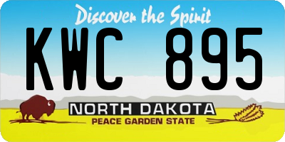ND license plate KWC895