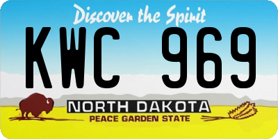 ND license plate KWC969