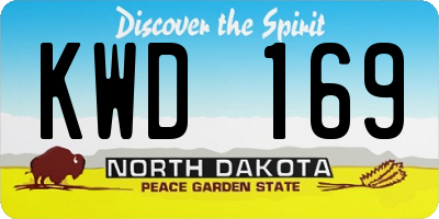 ND license plate KWD169