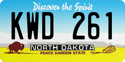 ND license plate KWD261