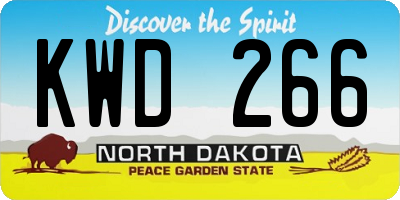 ND license plate KWD266