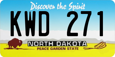ND license plate KWD271