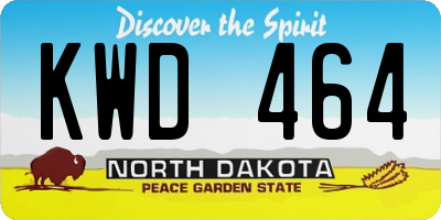 ND license plate KWD464