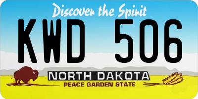 ND license plate KWD506